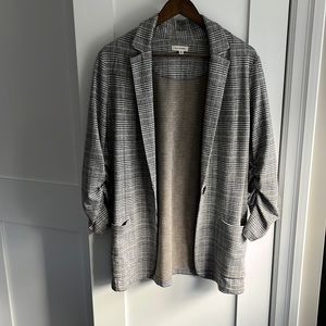 Max Studio Long Plaid Blazer Size L